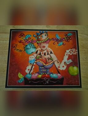 Pomme Pomme Pidou!" by Colette Falardeau.  13" X 11" On Pressed Wood